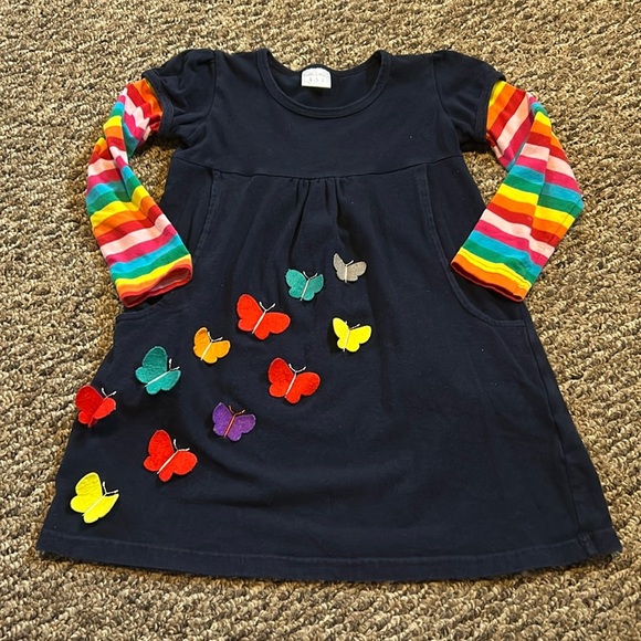 LongSleeve dress with colorful butterflies - Picture 1 of 1